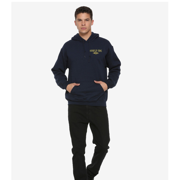 FALLOUT 76 VAULT TEC PULLOVER HOODIE VAULT BOY BETHESDA "NWT" FALLOUT 111 - Picture 3 of 7